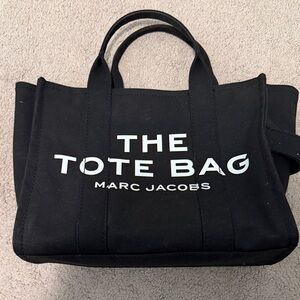 Marc Jacobs Black and White canvas mediumTote Bag